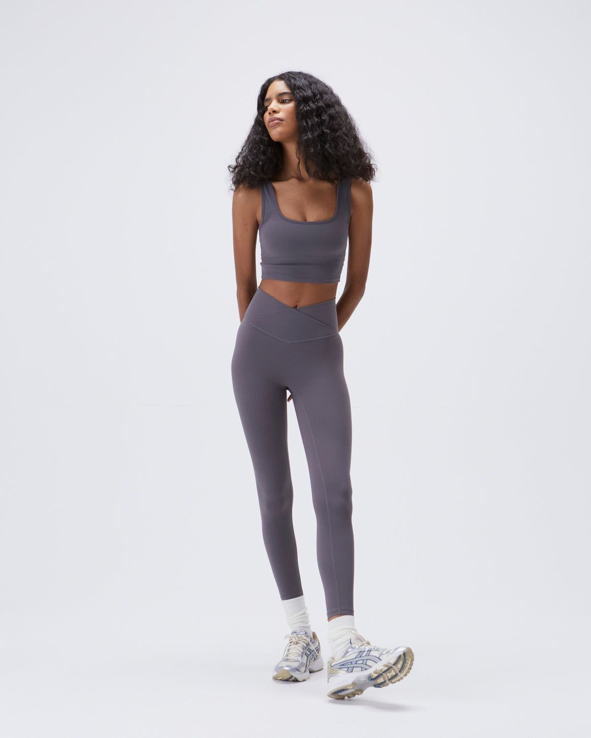 Dark Grey Adanola Ultimate Wrap Over Leggings | TIUYOB314