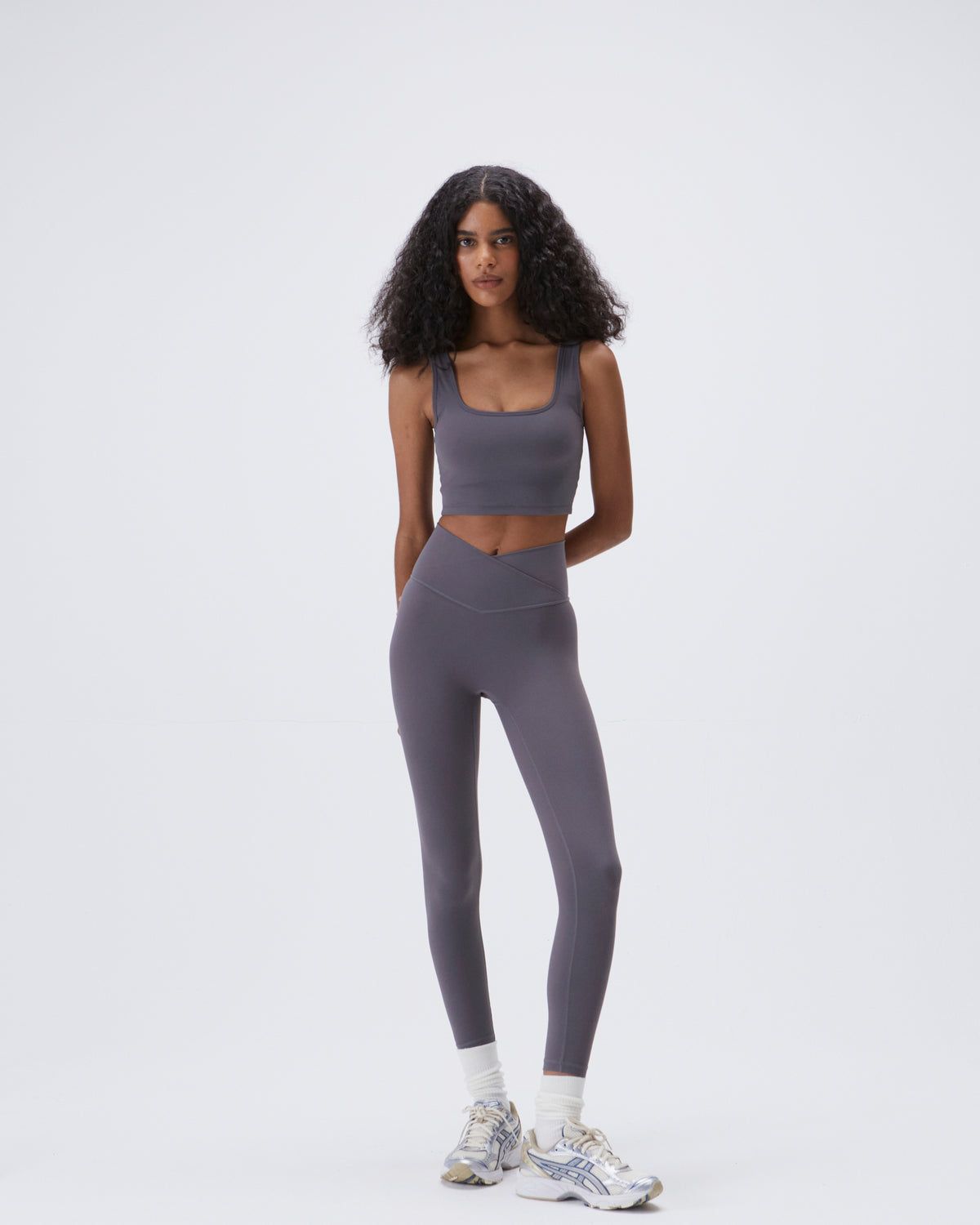 Dark Grey Adanola Ultimate Wrap Over Leggings | TIUYOB314