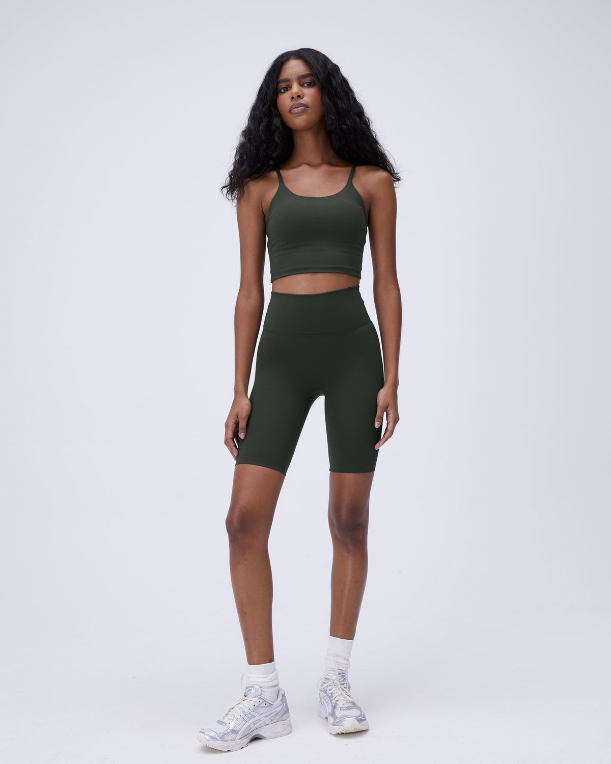 Dark Olive Adanola Ultimate Bike Shorts | LINAMY298