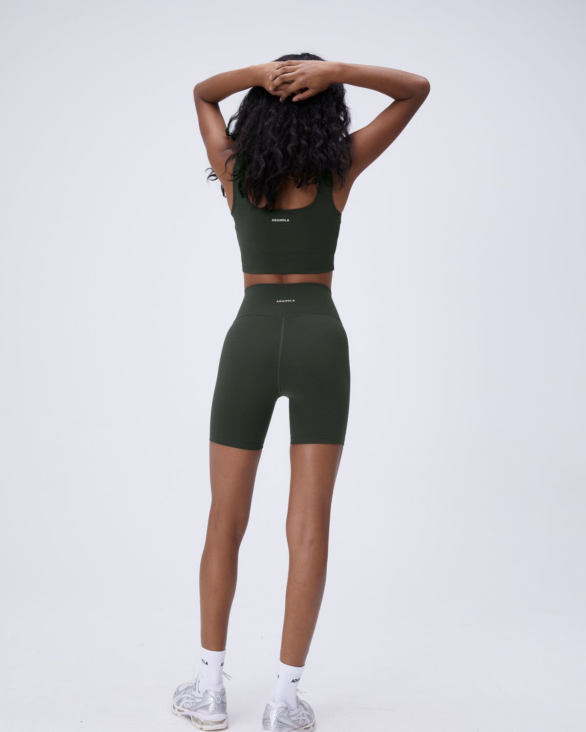 Dark Olive Adanola Ultimate Crop Shorts | ZOTIRN354