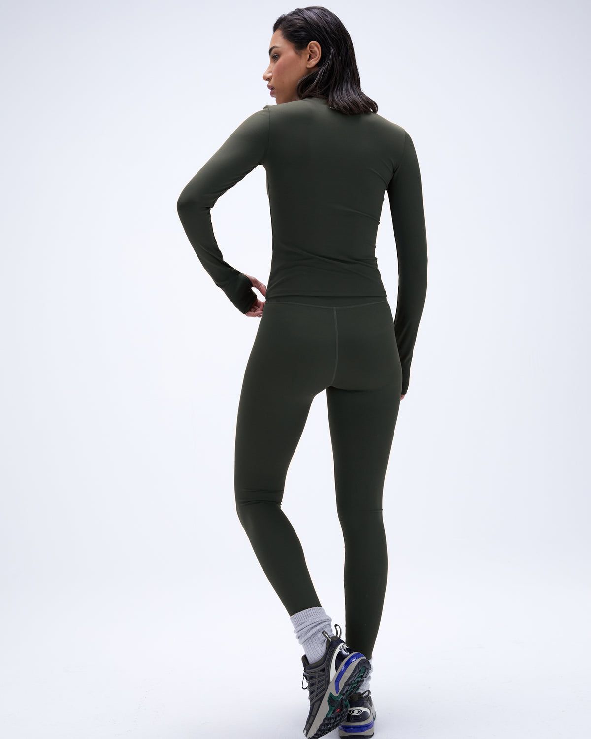 Dark Olive Adanola Ultimate Long Sleeve Top | MHSXFA067