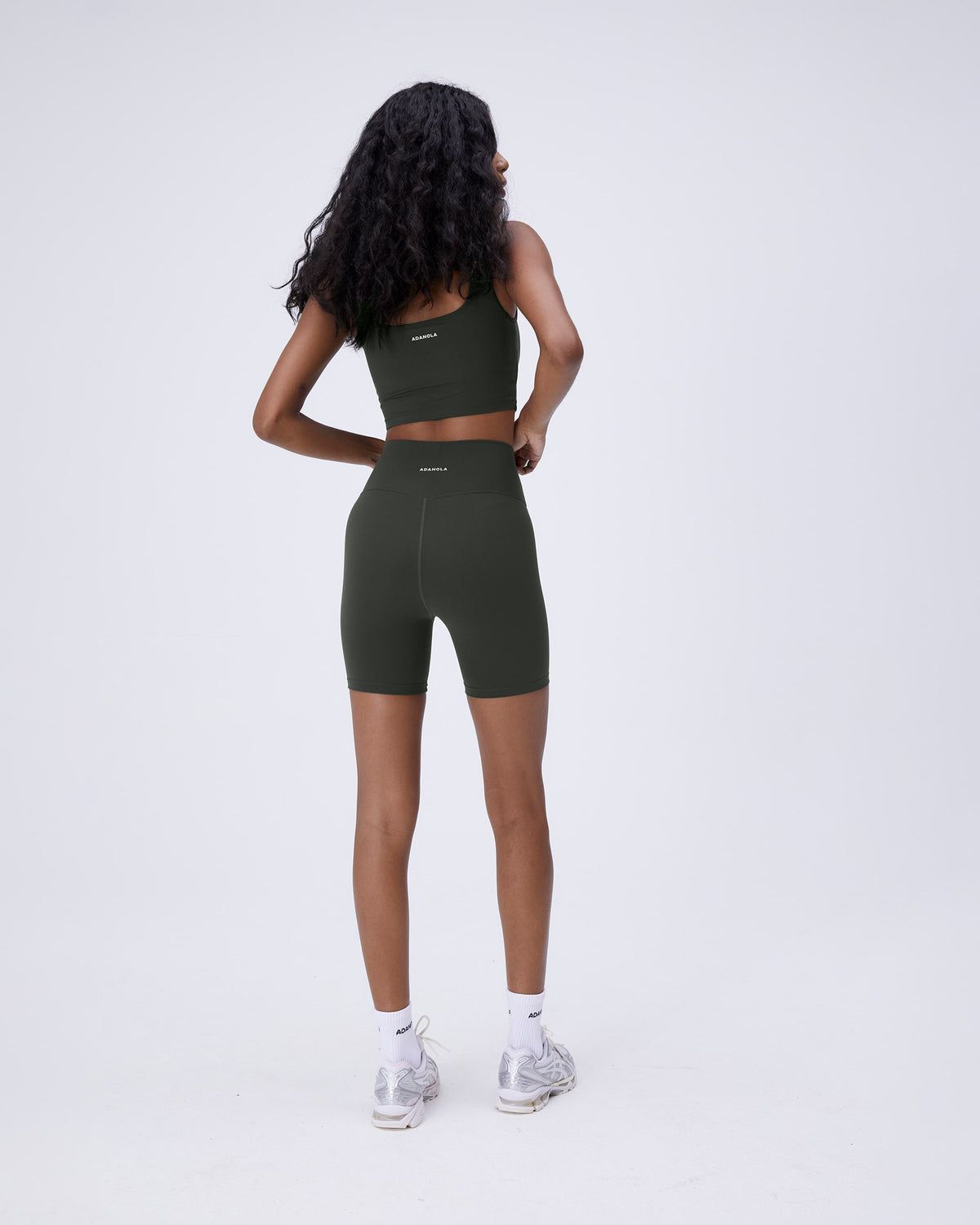 Dark Olive Adanola Ultimate Square Neck Bra | ZPQFJT183
