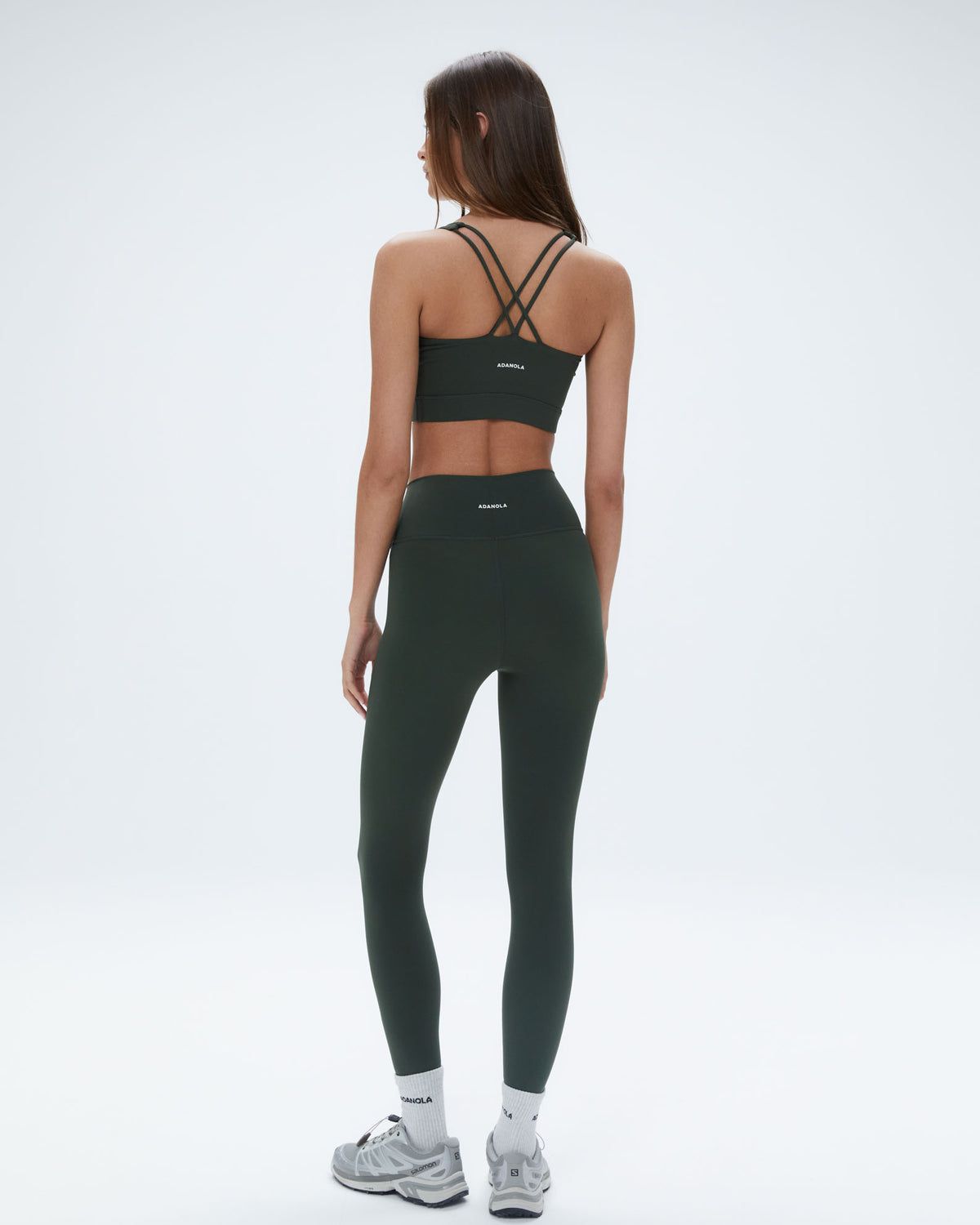 Dark Olive Adanola Ultimate Wrap Over Leggings | VXZPNR760