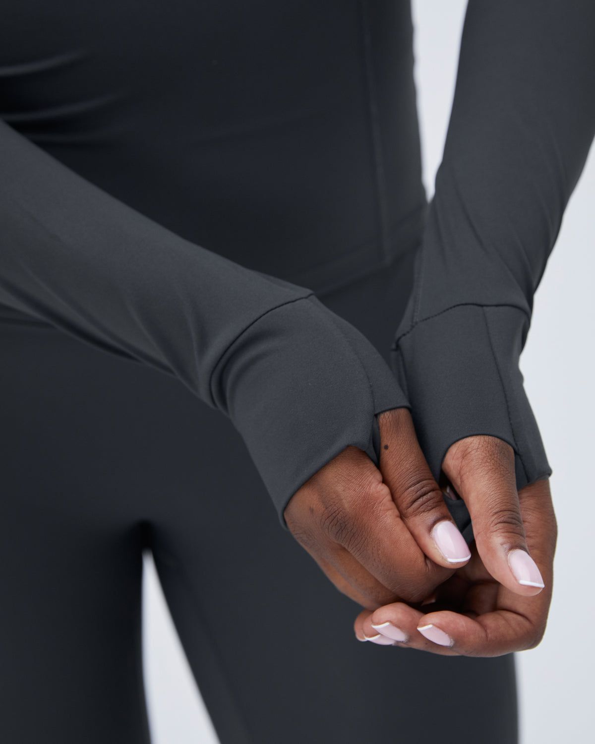 Deep Grey Adanola Ultimate Long Sleeve Quarter Zip Top | BXRTPQ674