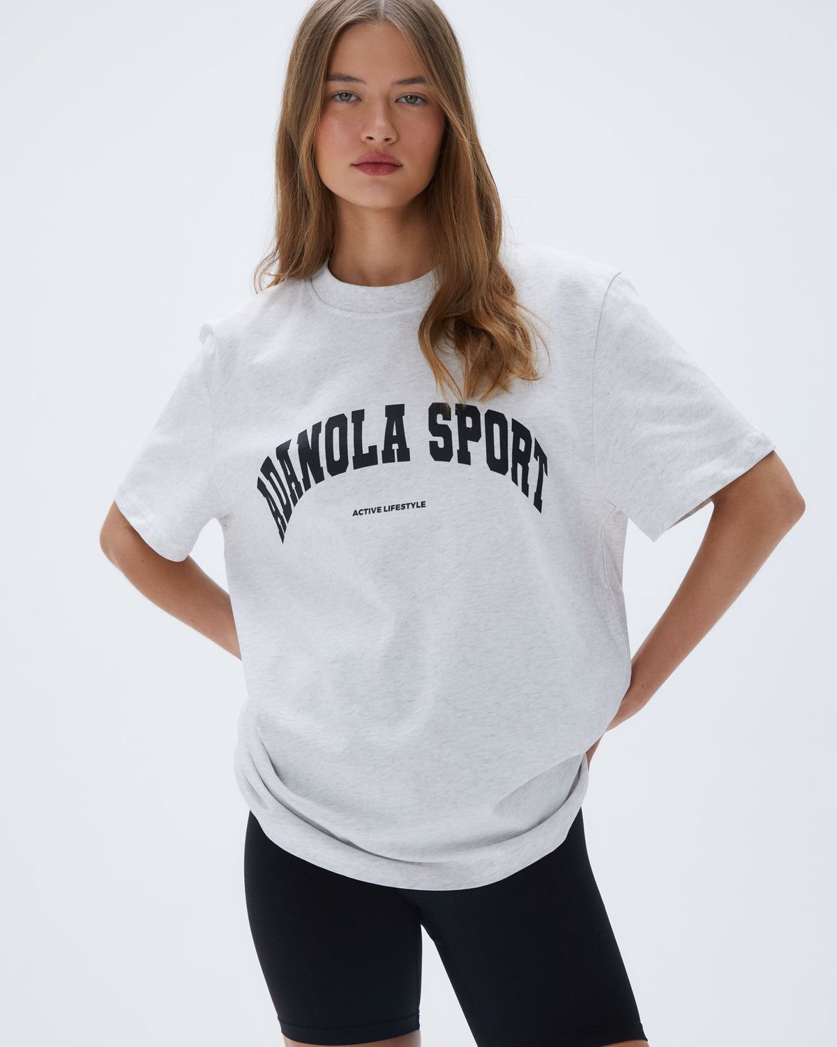 Grey Adanola Adanola Sport Short Sleeve Oversized T-Shirt | IDCQRY805