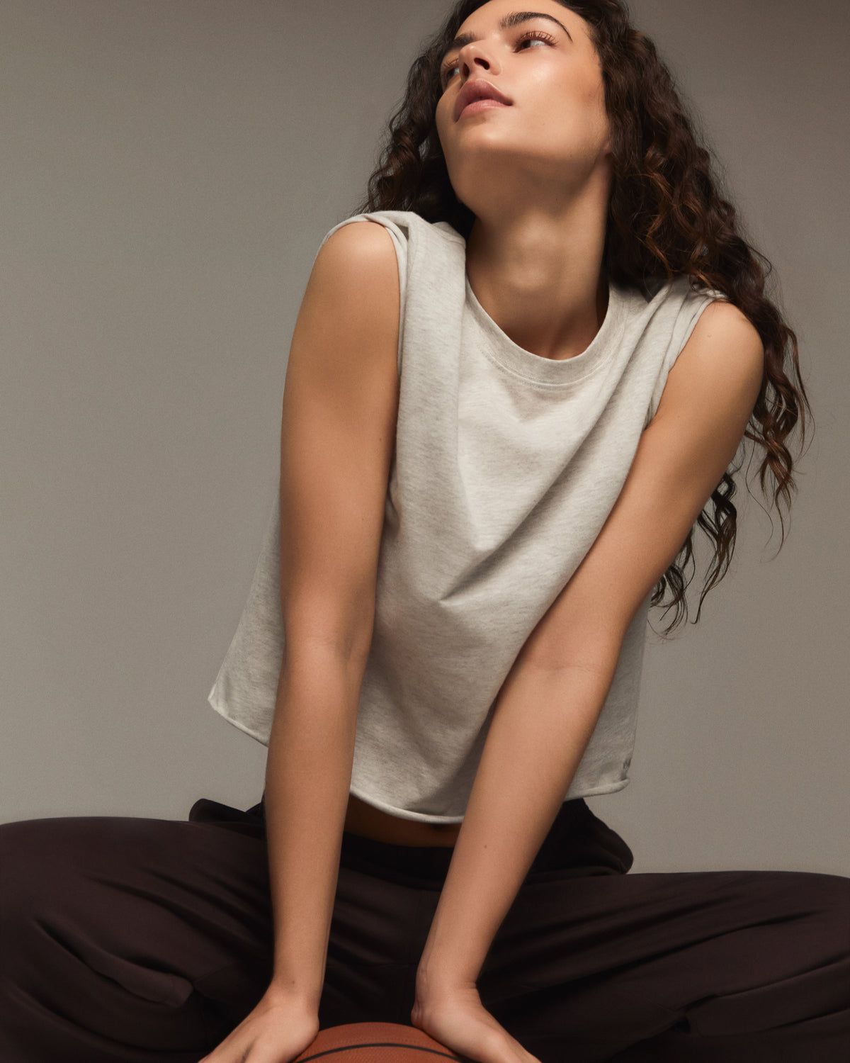 Grey Adanola Raw Hem T-shirt | NQWAXV615