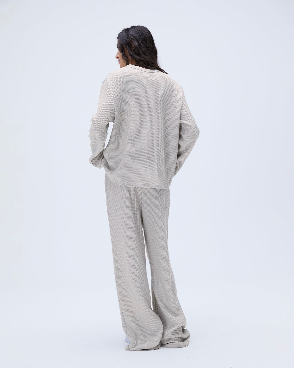 Grey Adanola Waffle Straight Leg Lounge Pants | DXTESA971