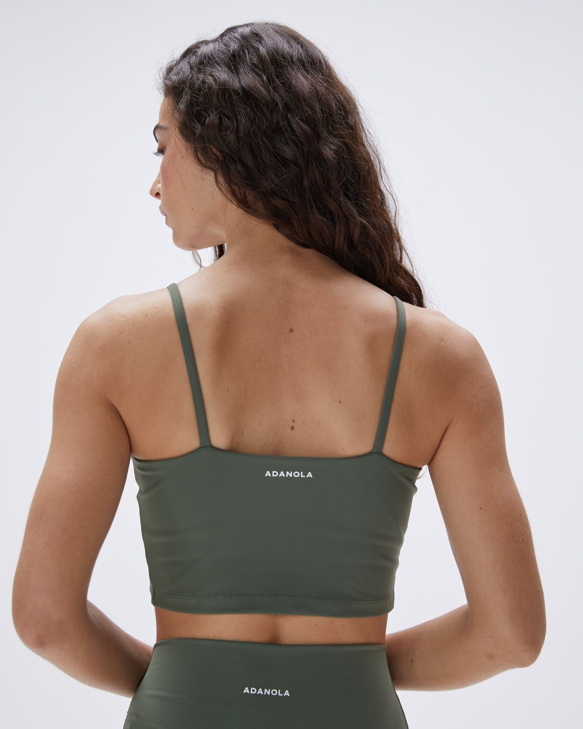 Khaki Green Adanola Ultimate Tank Bra | MOHDQE871