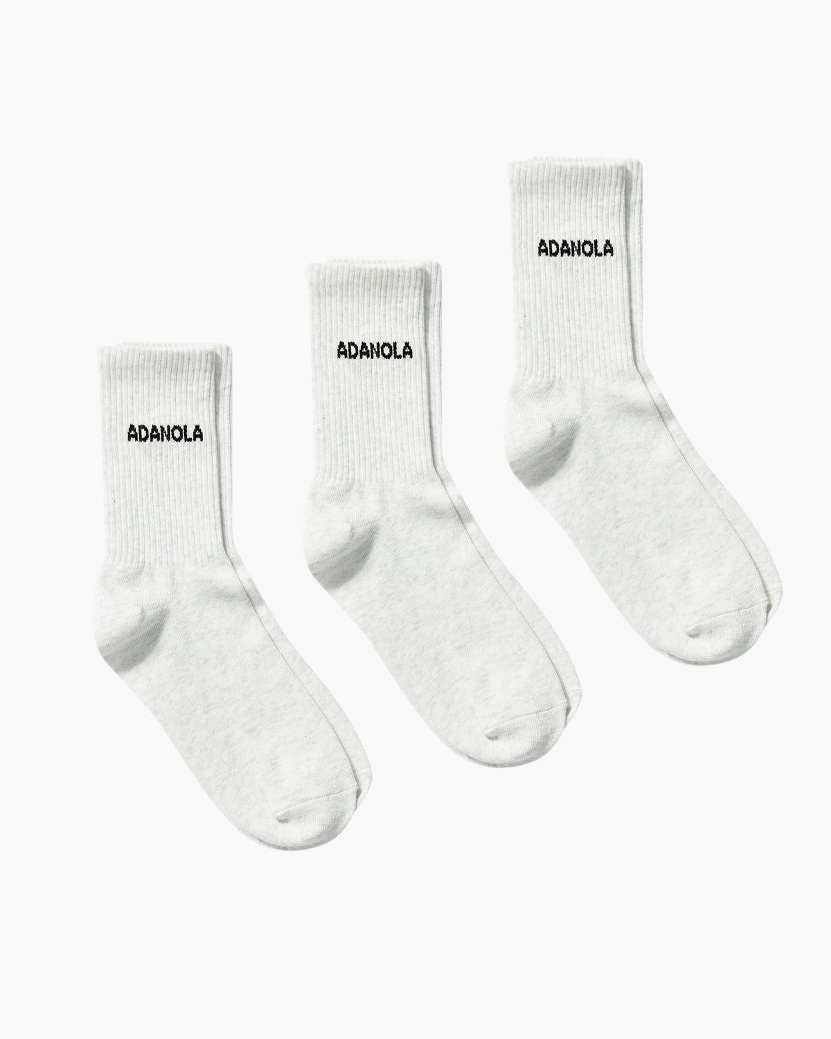 Light Grey Adanola 3 Pack Socks | GSXOHA635