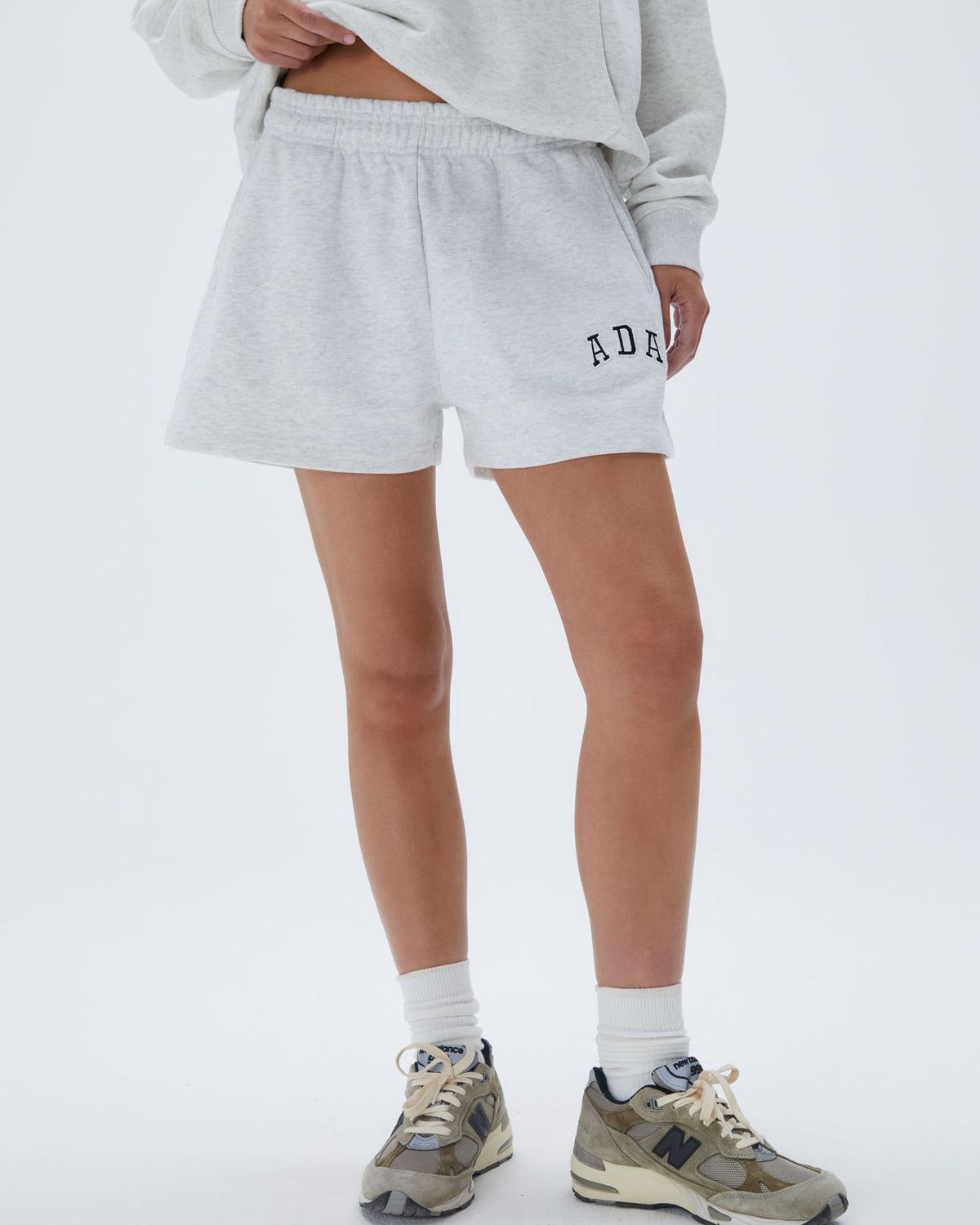 Light Grey Adanola ADA Sweat Shorts | TUMXBY027