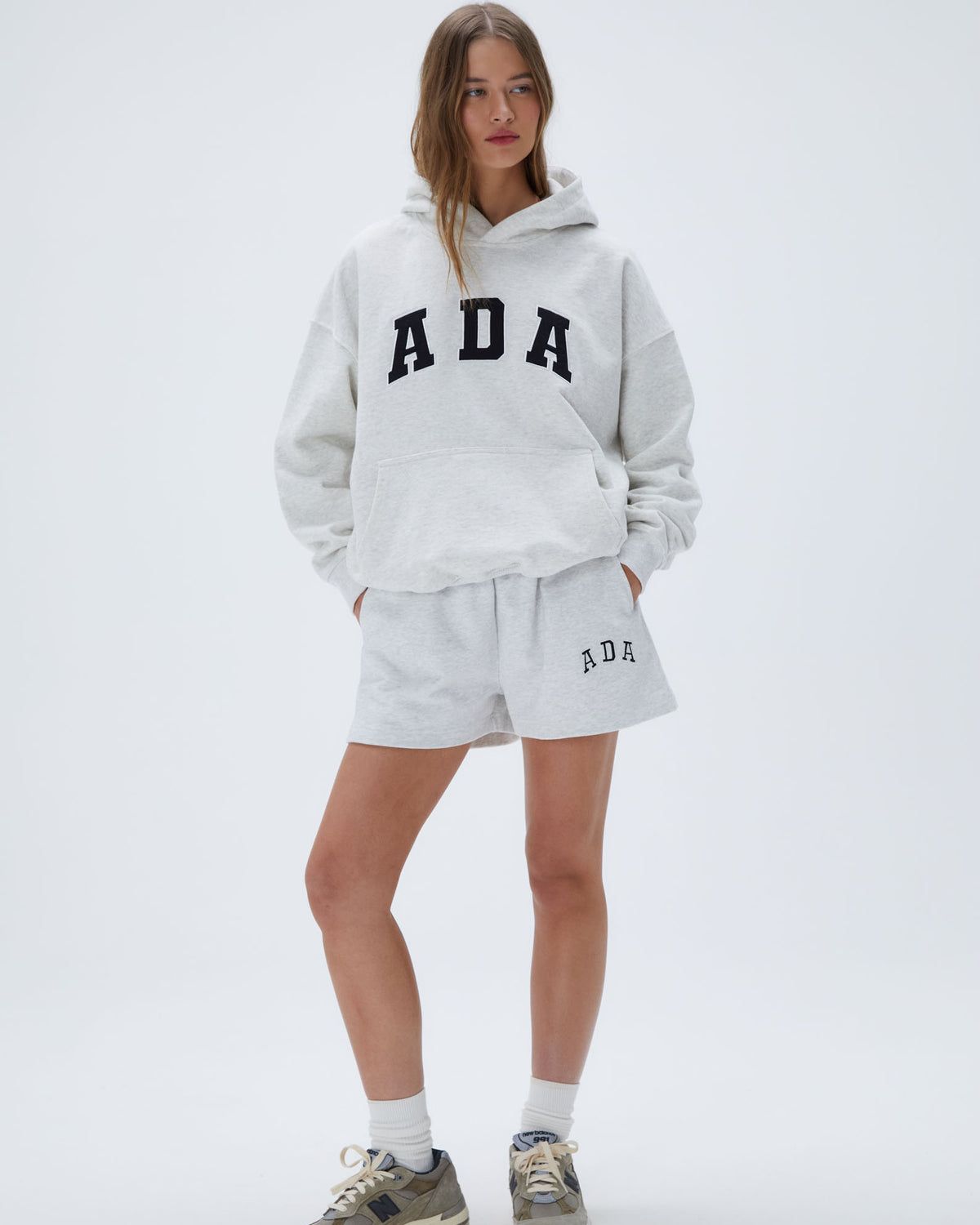 Light Grey Adanola ADA Sweat Shorts | TUMXBY027