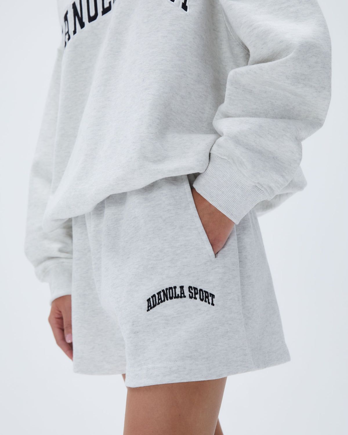 Light Grey Adanola AS Sweat Shorts | XLKFRJ897