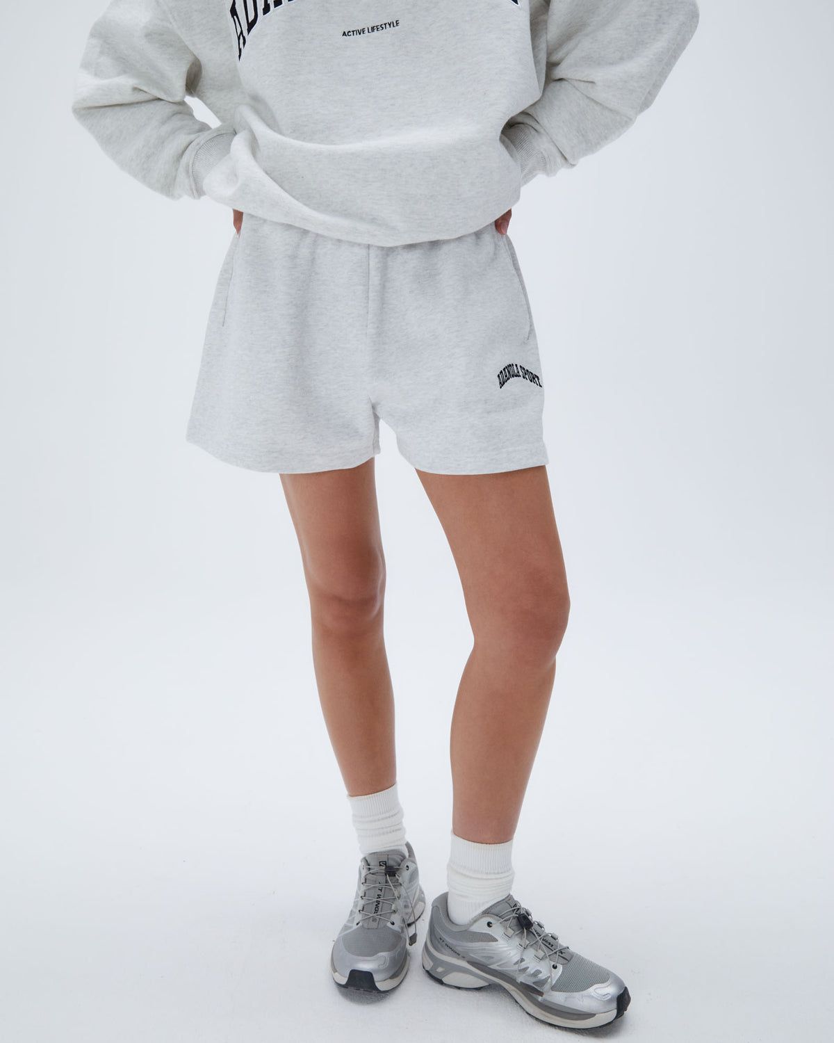 Light Grey Adanola AS Sweat Shorts | XLKFRJ897