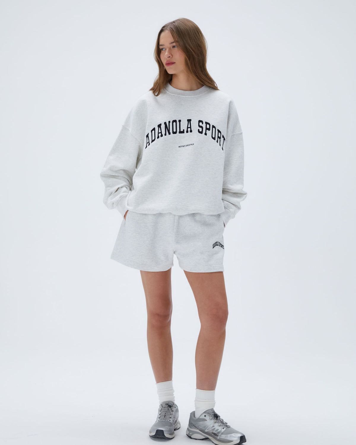 Light Grey Adanola AS Sweat Shorts | XLKFRJ897