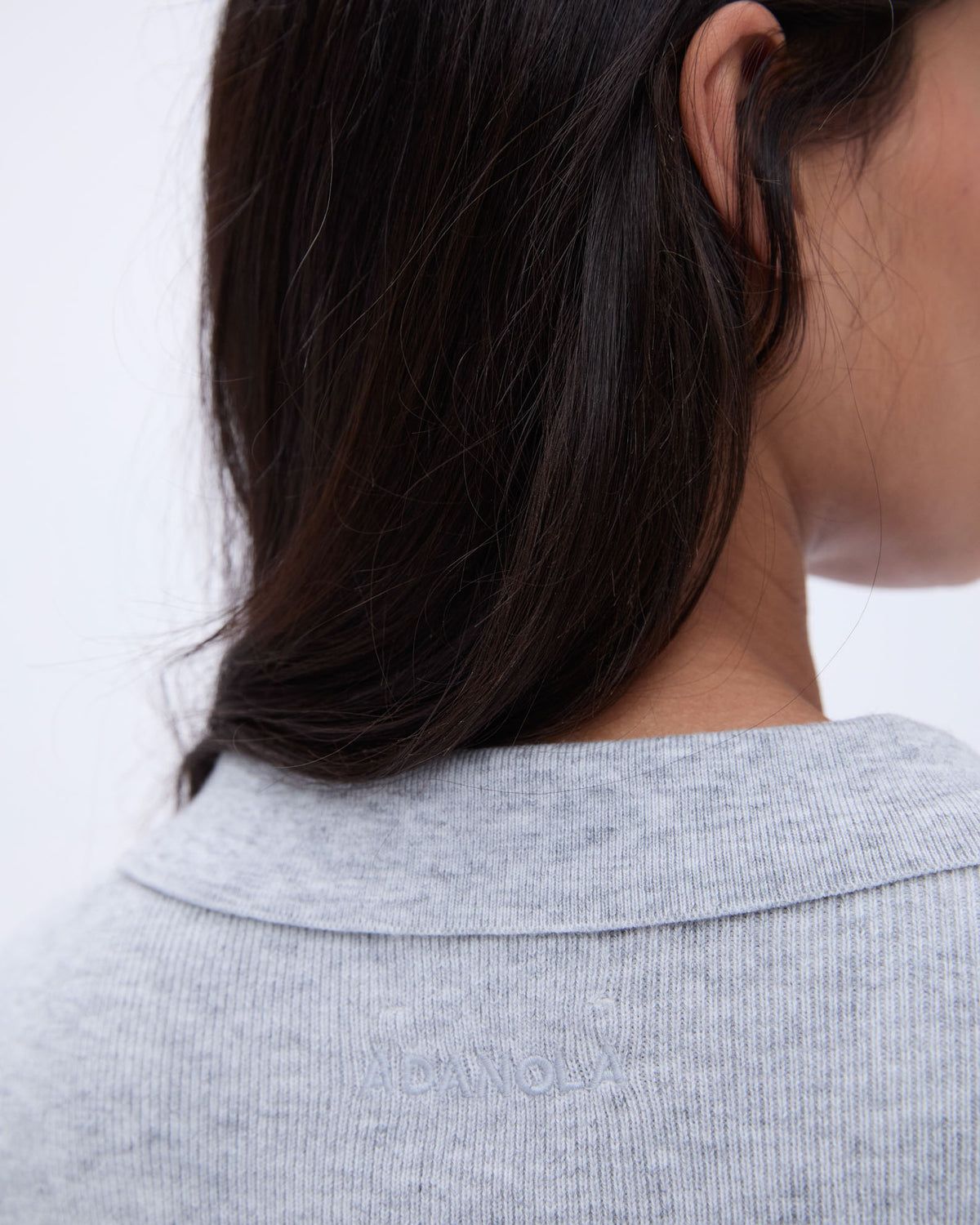 Light Grey Adanola Knit Long Sleeve Button Up Top | KMNDUG054