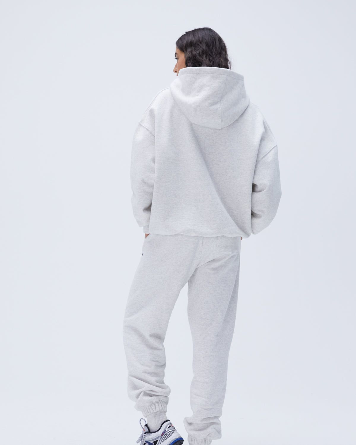 Light Grey / Black Adanola Varsity Oversized Hoodie | GJNXTK705
