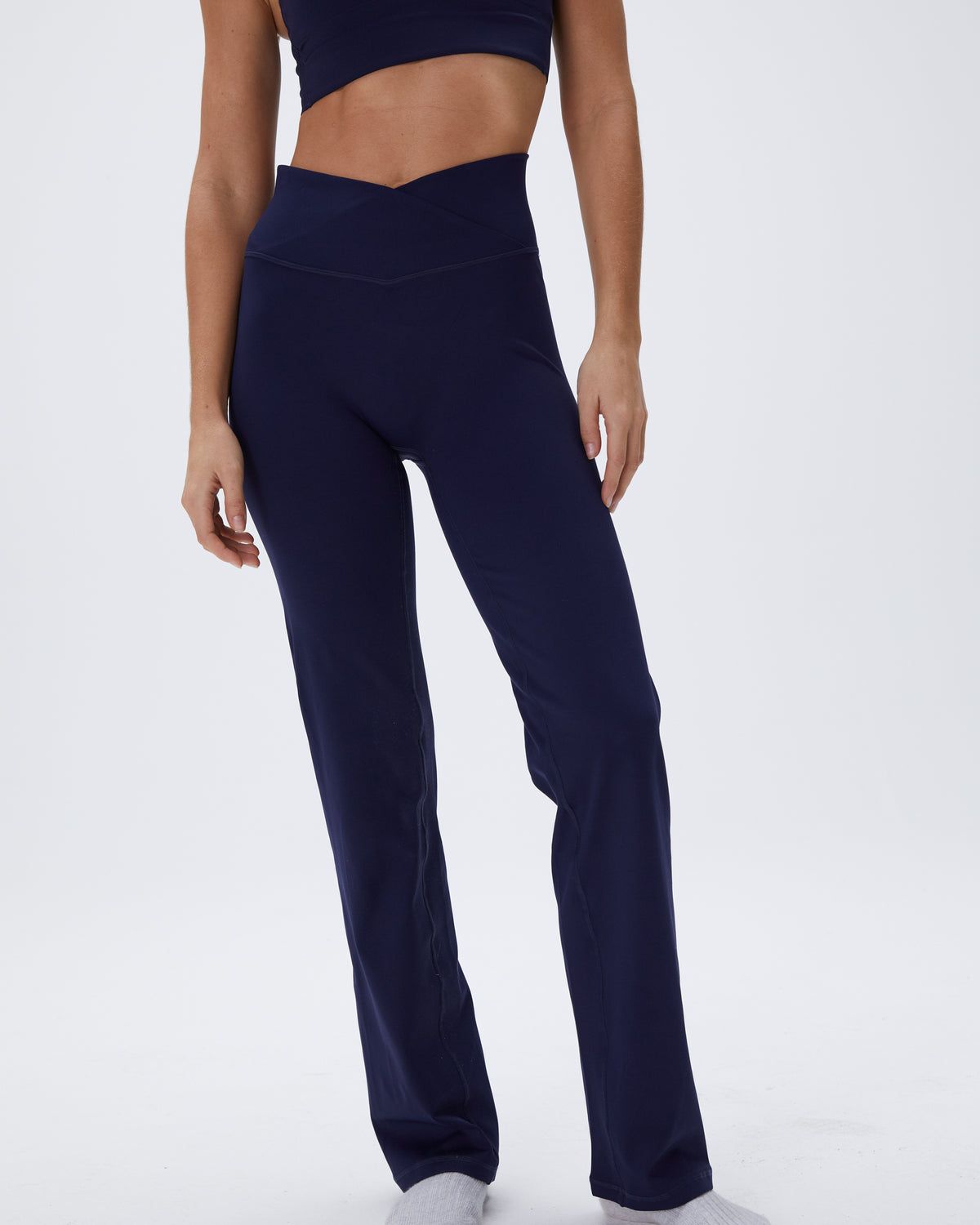 Navy Blue Adanola Ultimate Wrap Over Yoga Pant | ELXKMO647