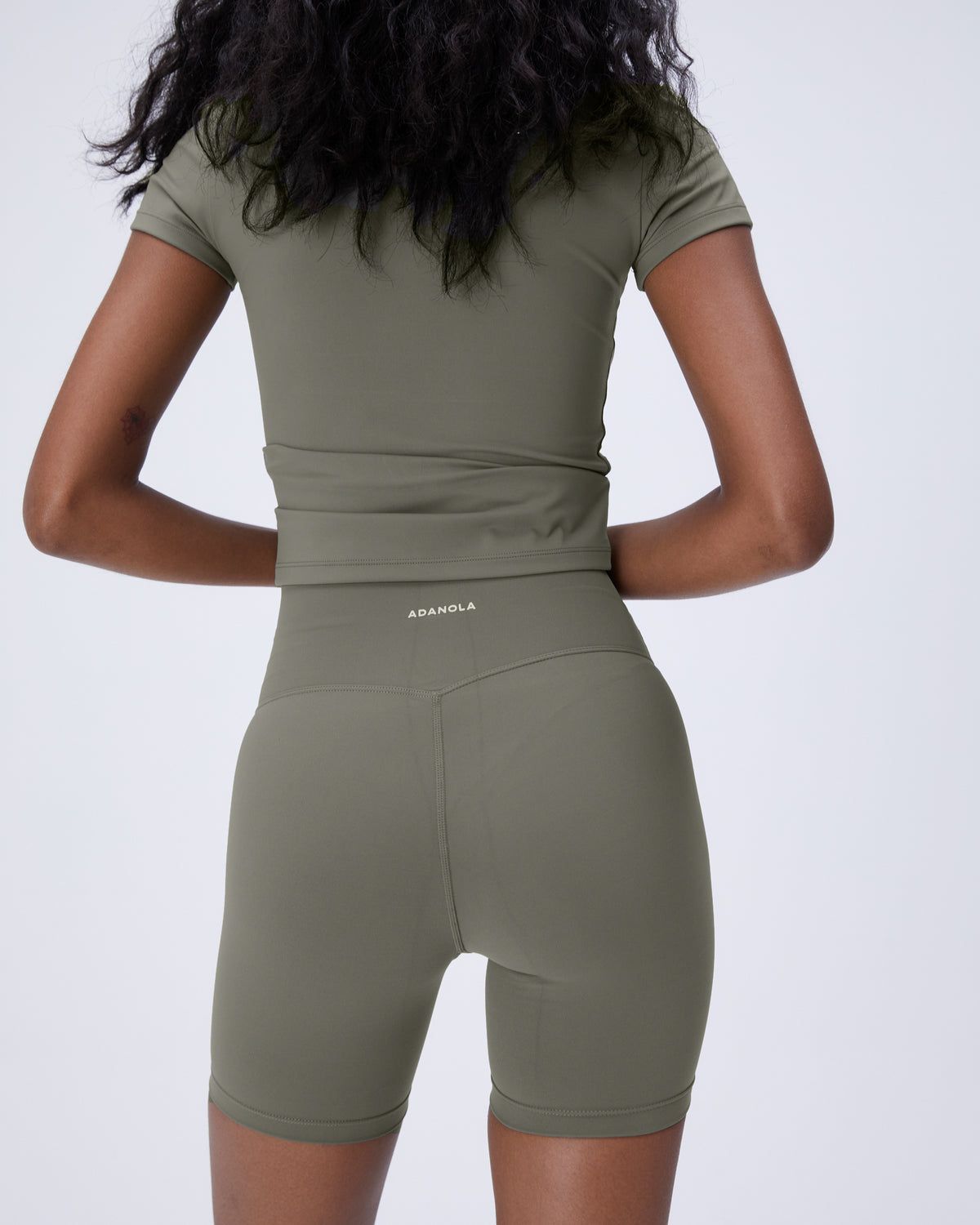 Olive Green Adanola Ultimate Crop Shorts | IGAZPD287