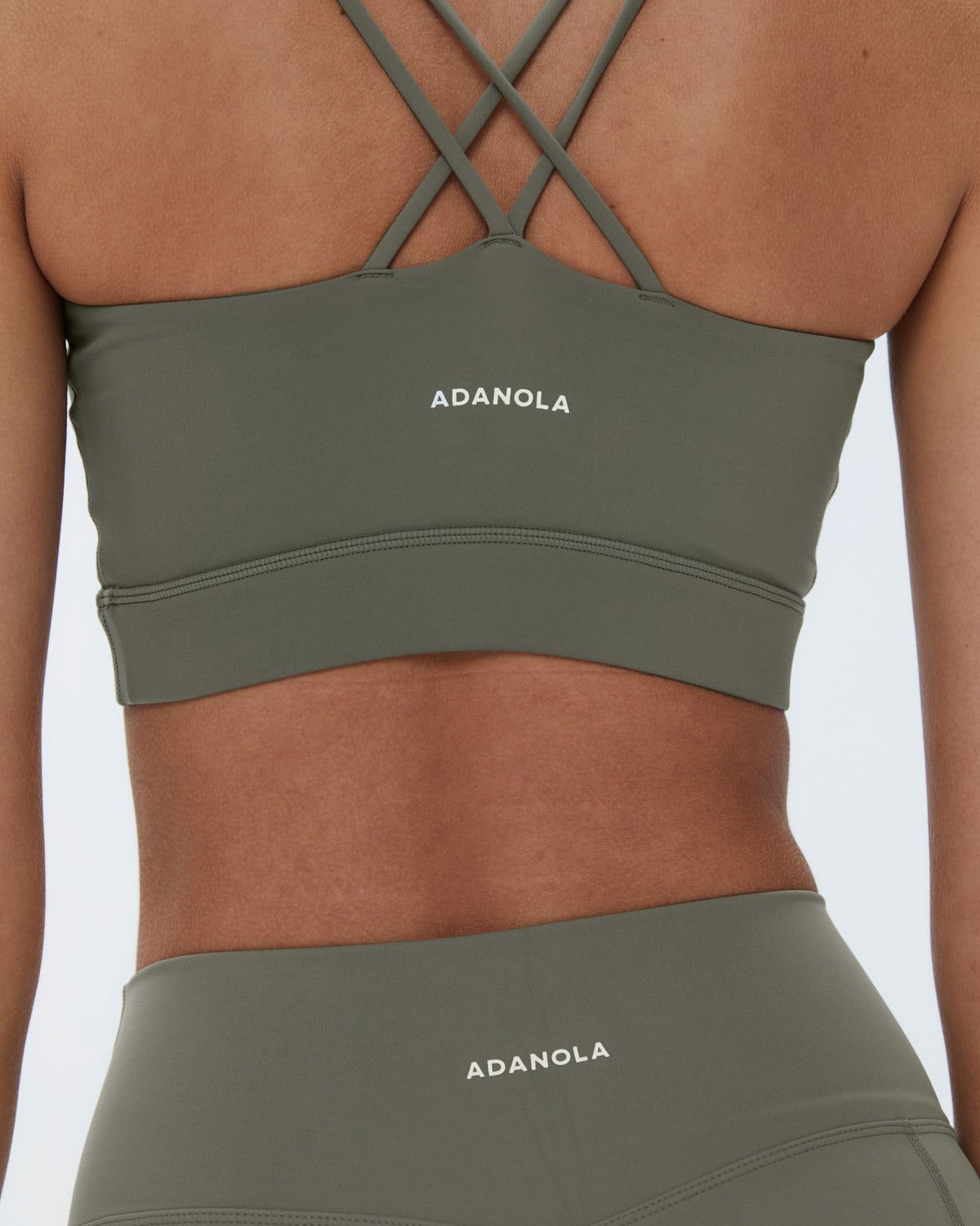 Olive Green Adanola Ultimate Cross Back Bra | IUCSJY985
