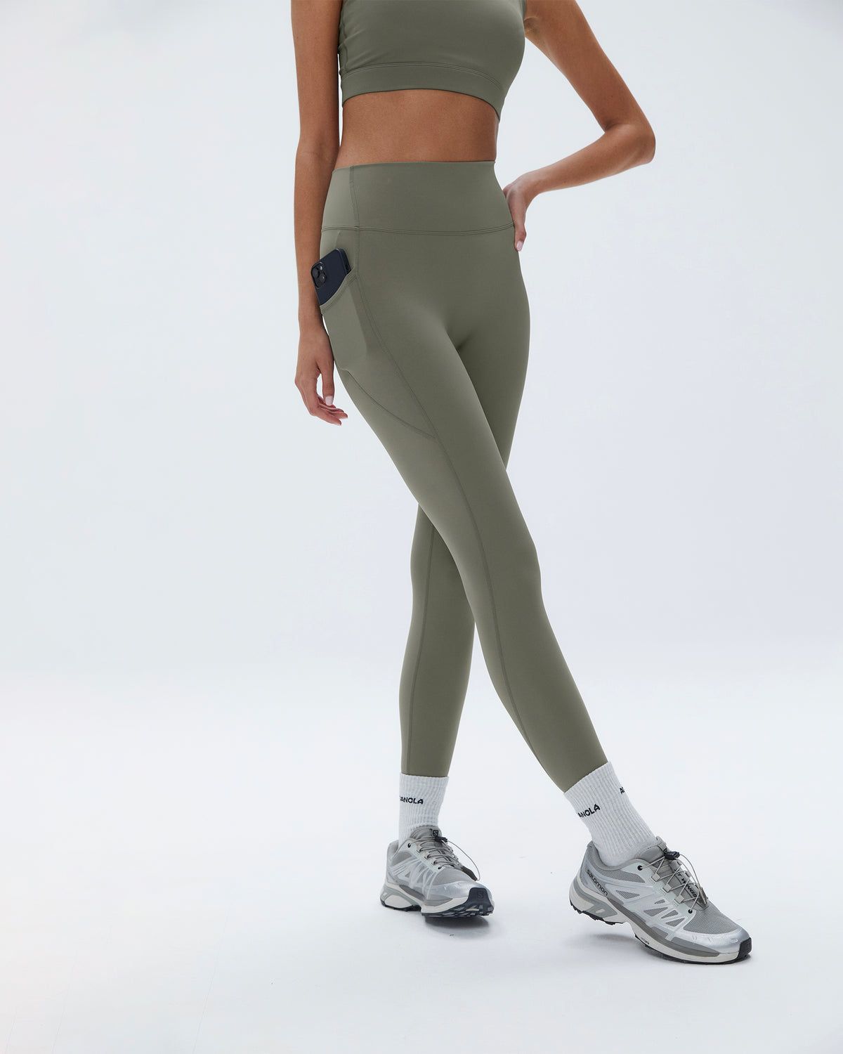 Olive Green Adanola Ultimate Pocket Leggings | LKZVOM941