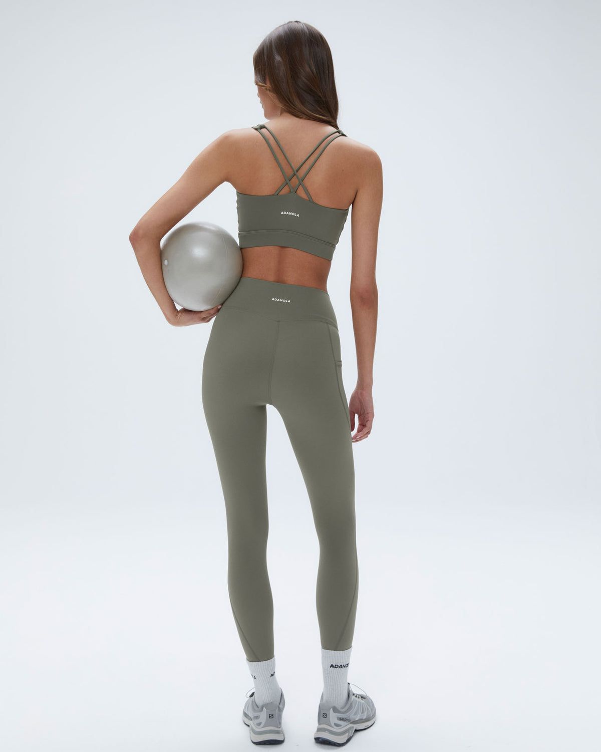 Olive Green Adanola Ultimate Pocket Leggings | ODGASE765