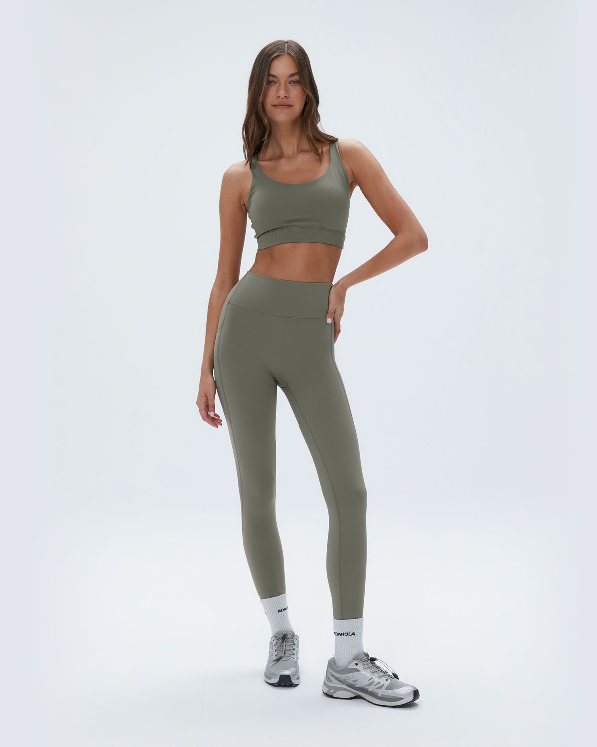 Olive Green Adanola Ultimate Pocket Leggings | ODGASE765