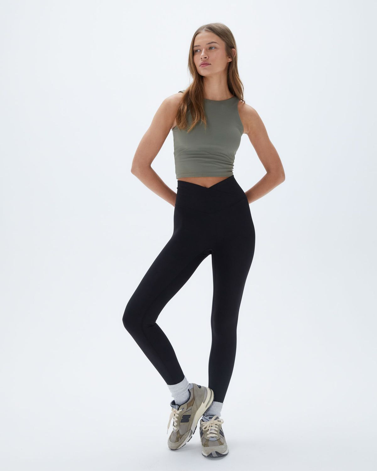 Olive Green Adanola Ultimate Racer Front Scoop Back Bra | OFPVQK748