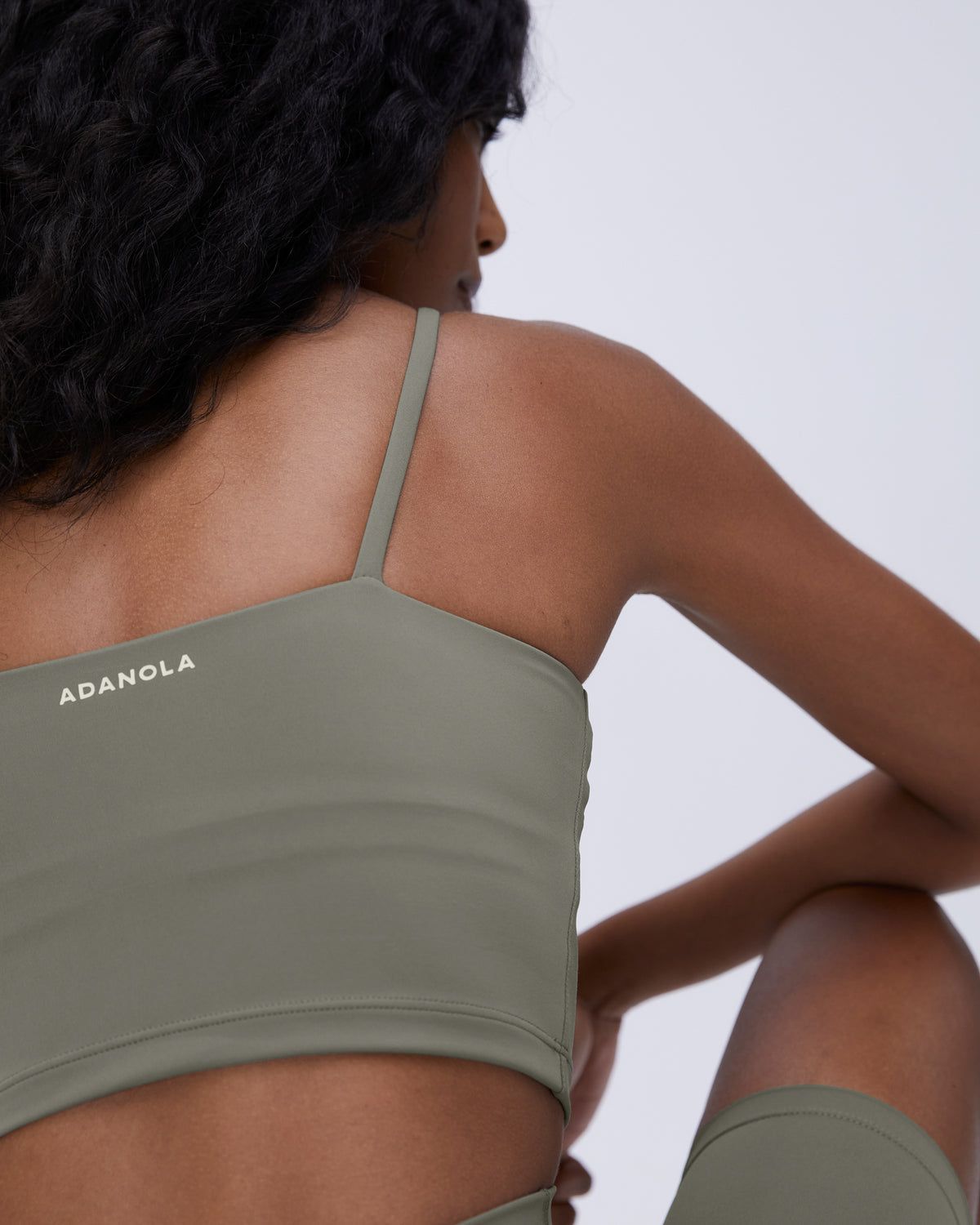 Olive Green Adanola Ultimate Tank Bra | NJUATK079