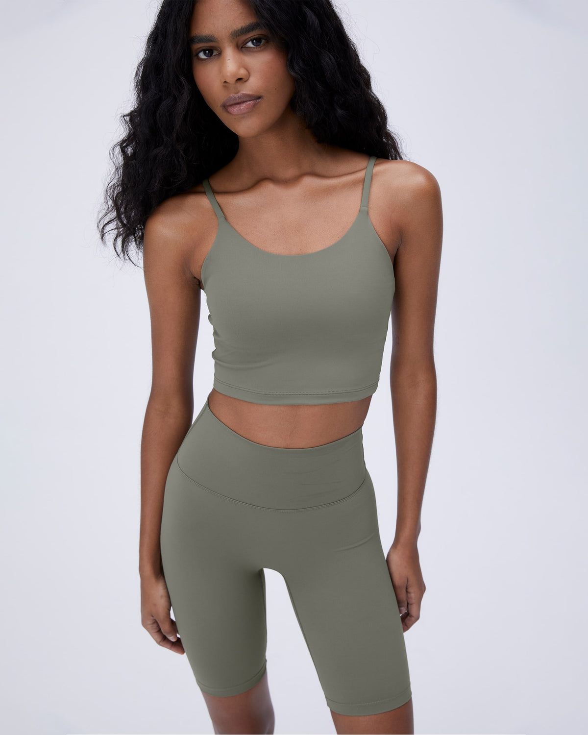 Olive Green Adanola Ultimate Tank Bra | NJUATK079