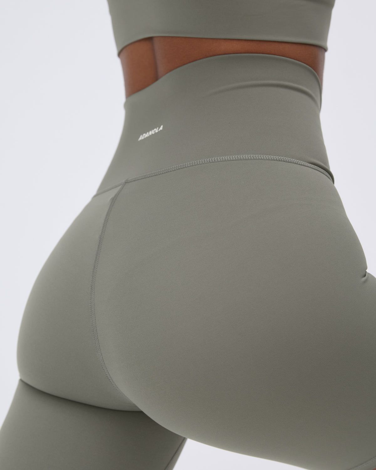 Olive Green Adanola Ultimate Wrap Over Crop Shorts | DORNTE874