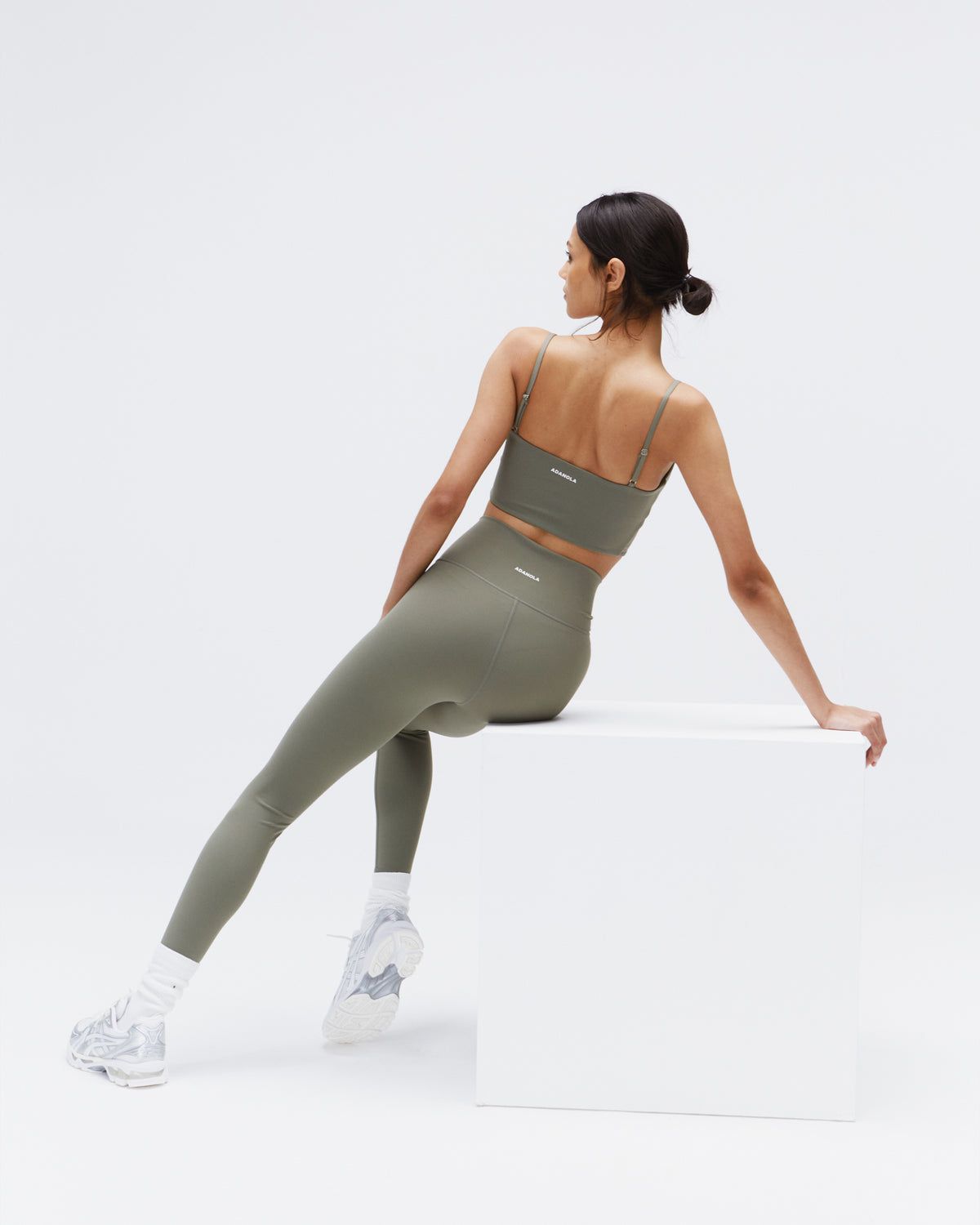 Olive Green Adanola Ultimate Wrap Over Leggings | PSBMIC057