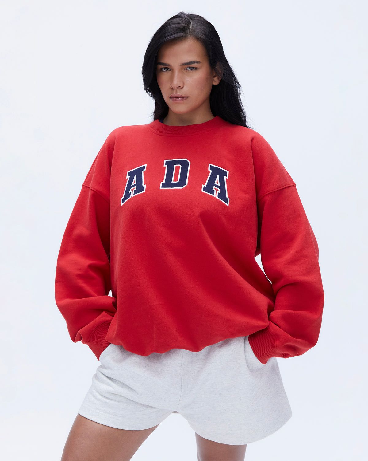 Red Adanola ADA Oversized Sweatshirt | DHTSKO275