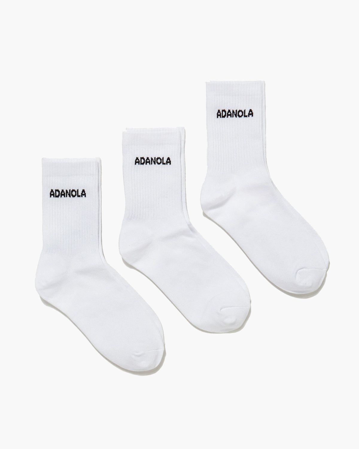 White Adanola 3 Pack Socks | BDNYPV914