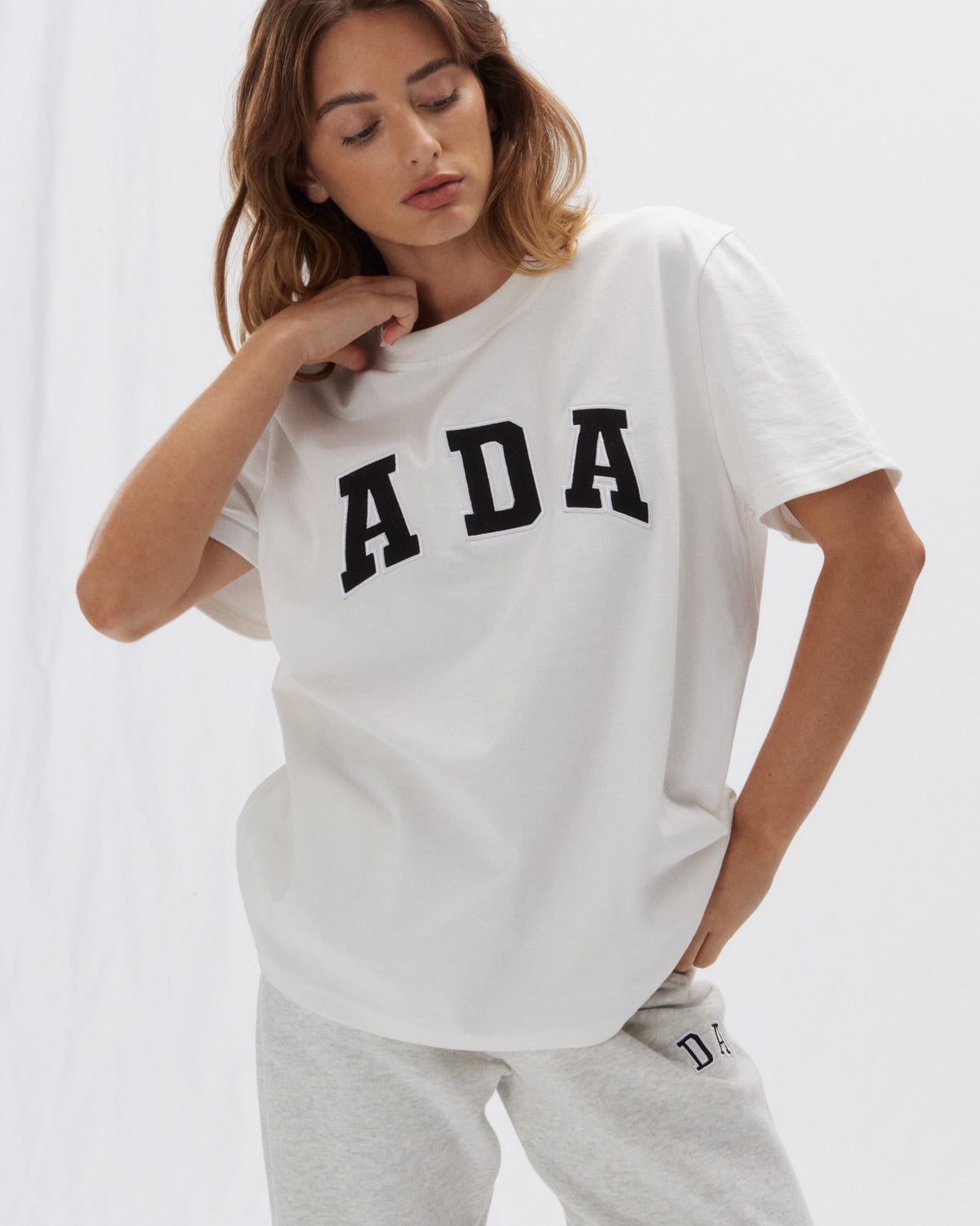White Adanola ADA Short Sleeve Oversized T-shirt | SVEFIU279