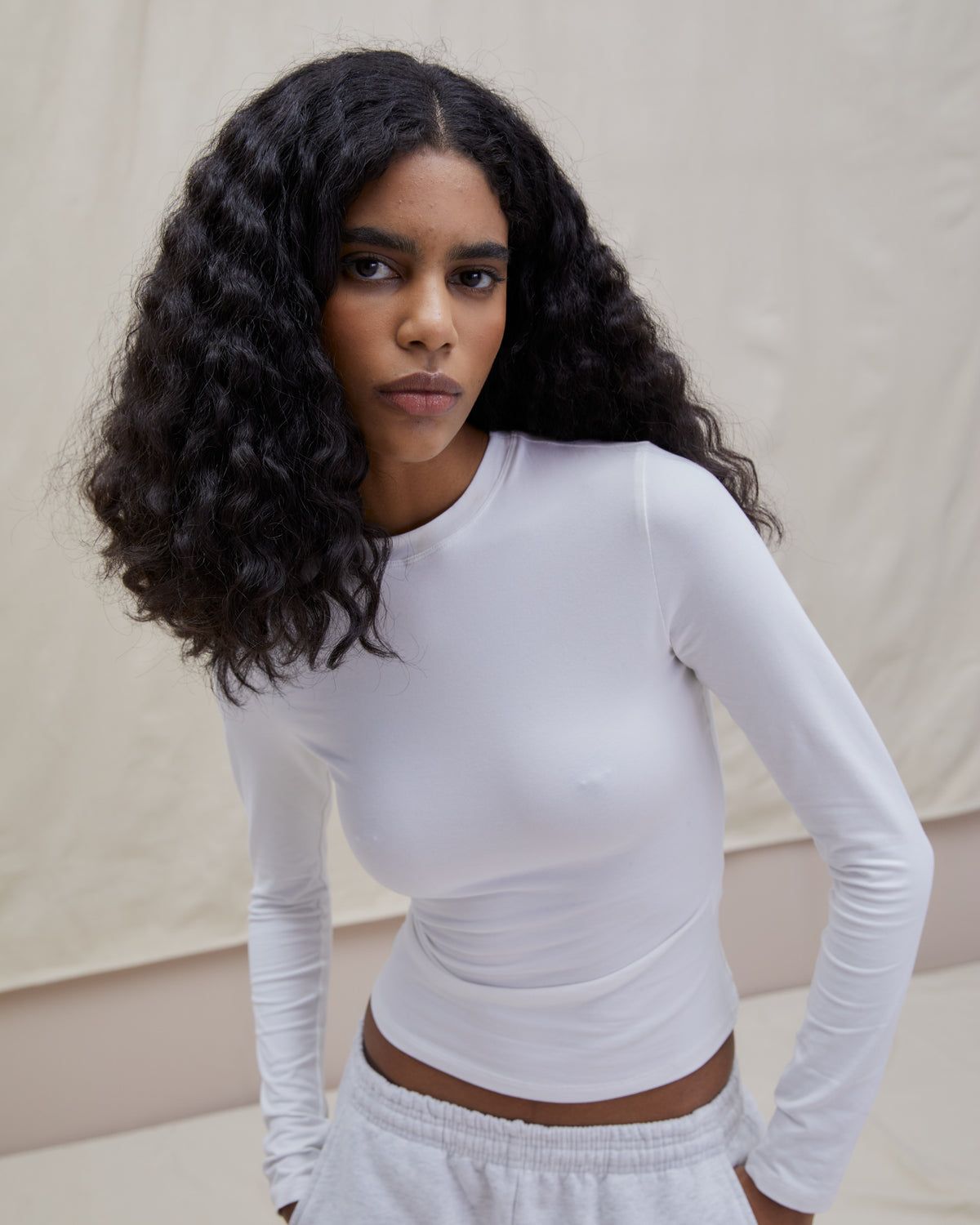 White Adanola Long Sleeve Top | PLWFTM961
