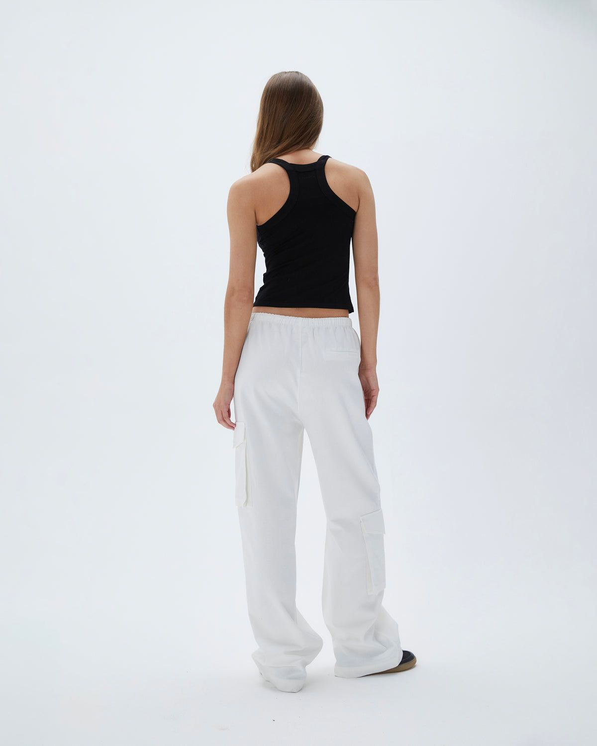 White Adanola Relaxed Cotton Cargo Pants | QRYKEM391