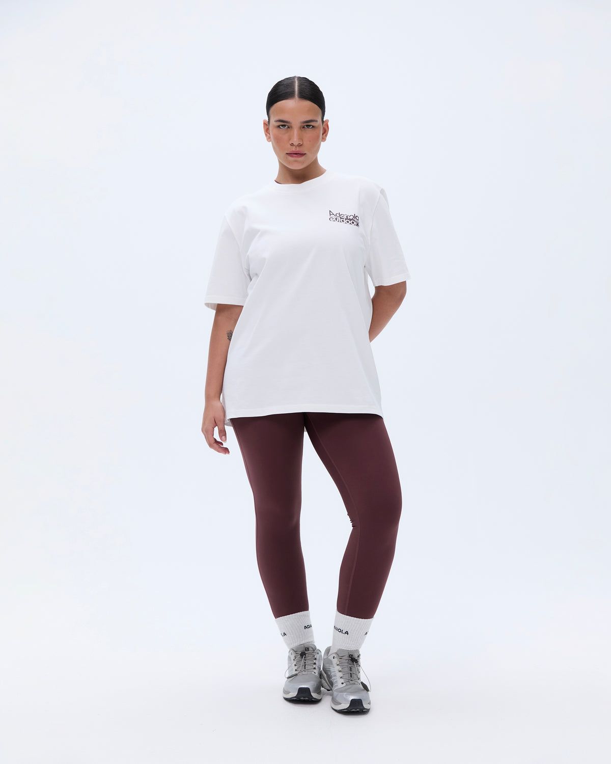 White Adanola Trail Short Sleeve Oversized T-shirt | OLYSWU489