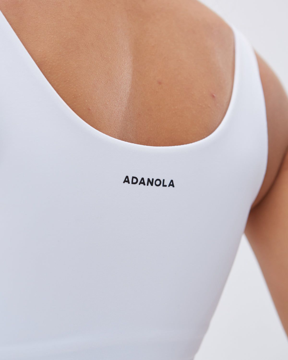 White Adanola Ultimate Longline Tank Top | USLKGW892