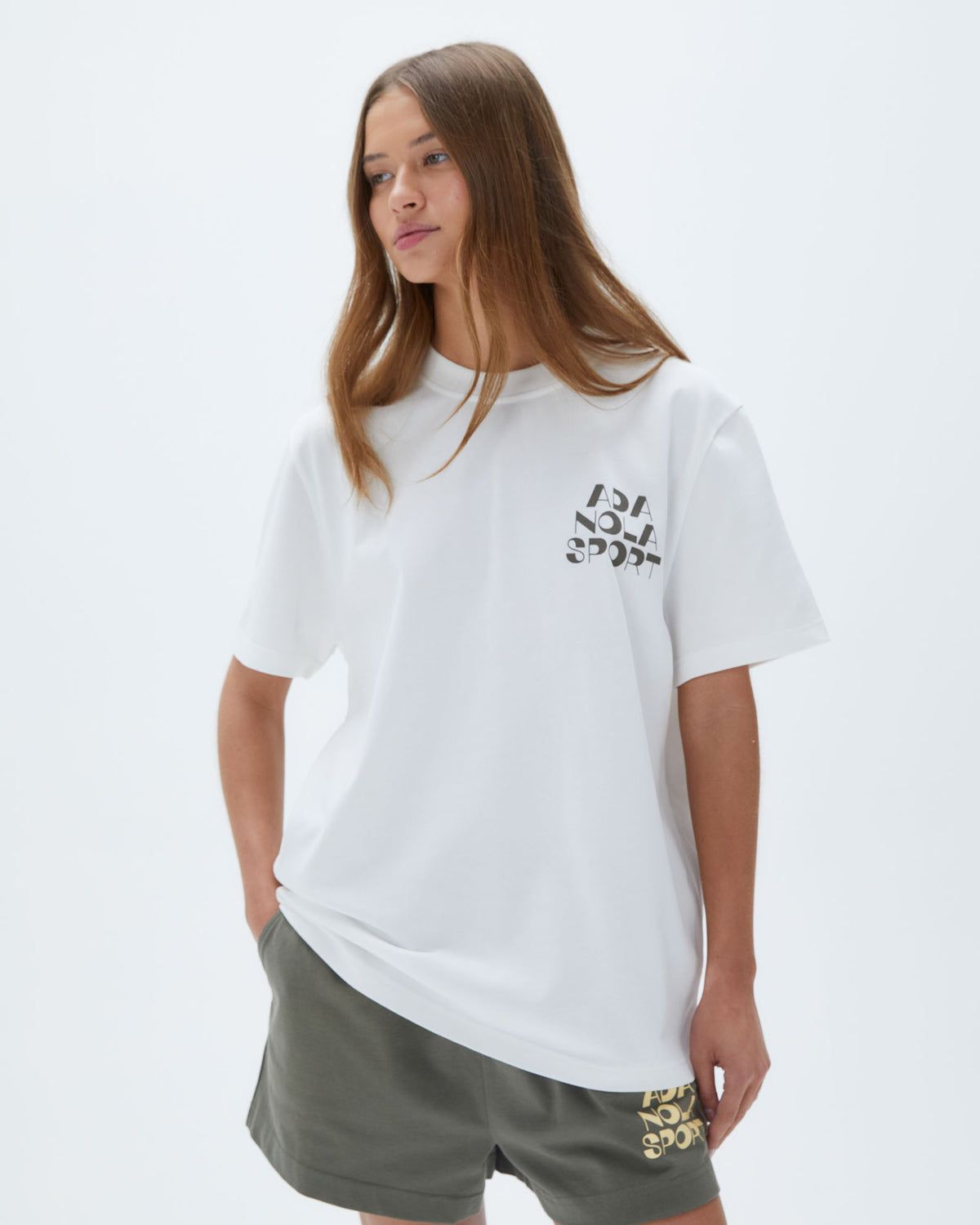 White Adanola Vacation Short Sleeve Oversized T-shirt | HARYDZ271