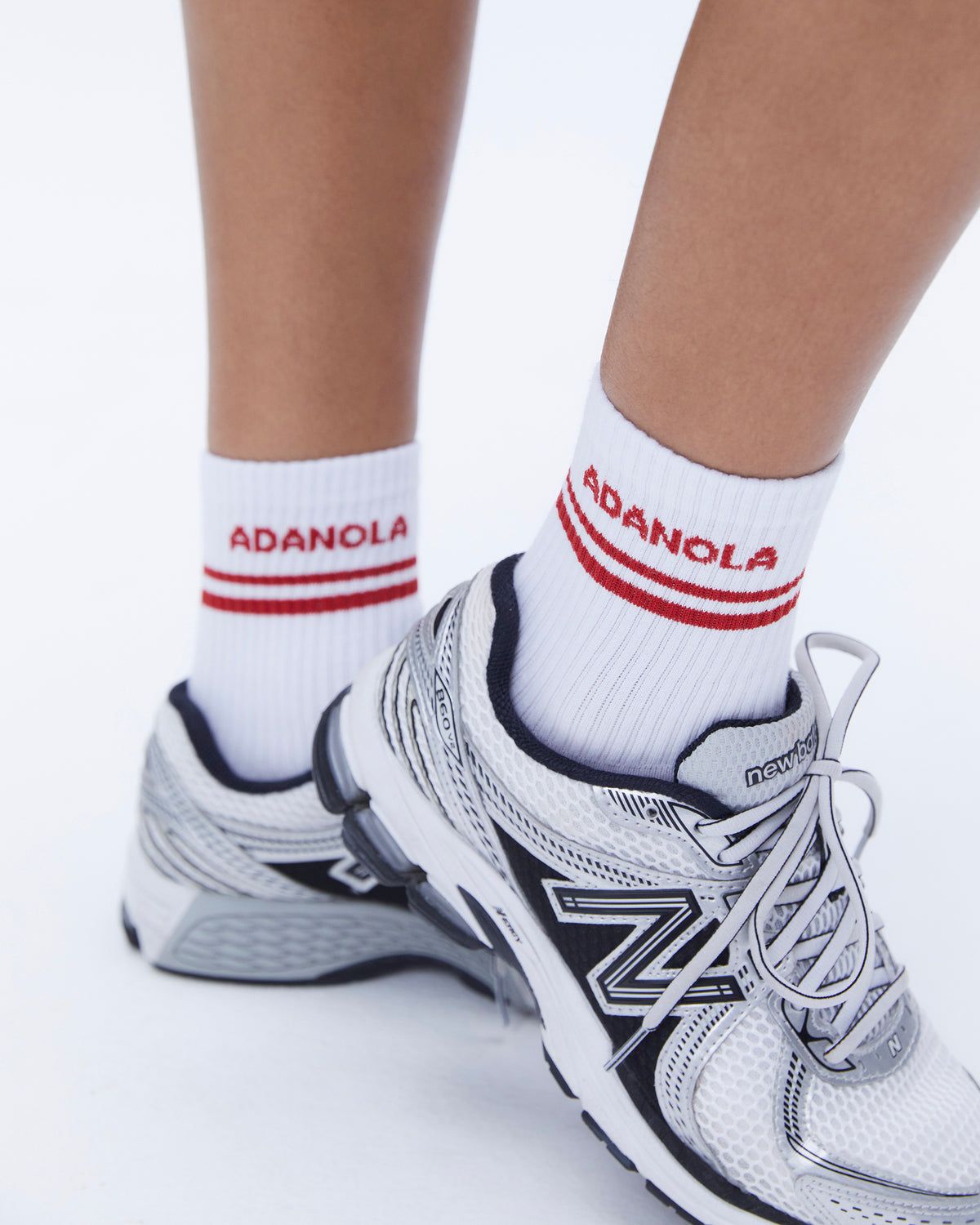 White / Black / White / Red / White / Navy Blue Adanola 3 Pack College Socks | ZLJVTX249