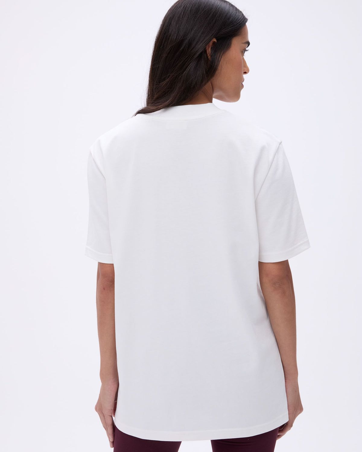 White / Dark Pink Adanola Retro Oversized Short Sleeve T-shirt | JSCIFN345