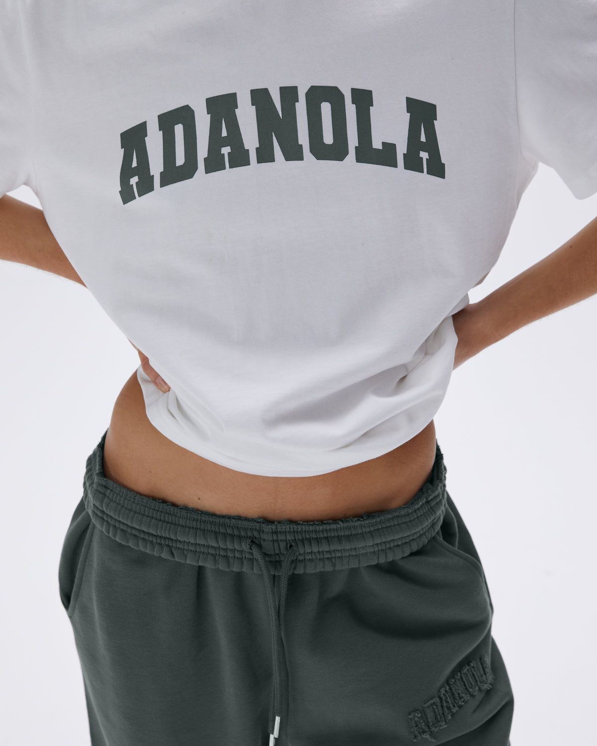 White / Green Adanola Varsity Oversized Short Sleeve T-shirt | XSROKB642